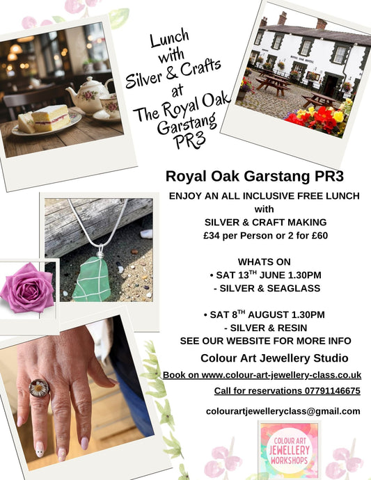 Lunch with Silver & Crafts Workshops at The Royal Oak Hotel Garstang PR3 — Choose Your Dates
