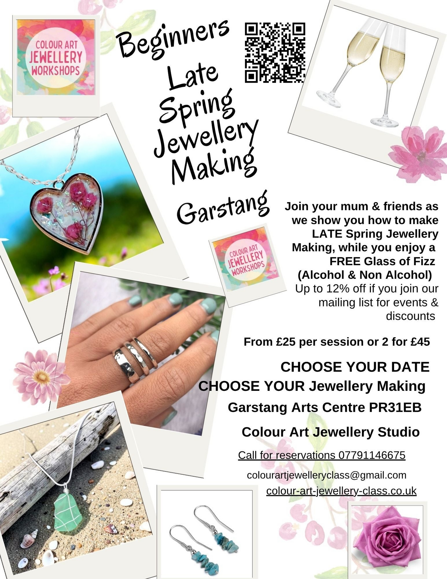 Late Spring Jewellery Making Workshops Garstang — Choose Your Dates & Makes