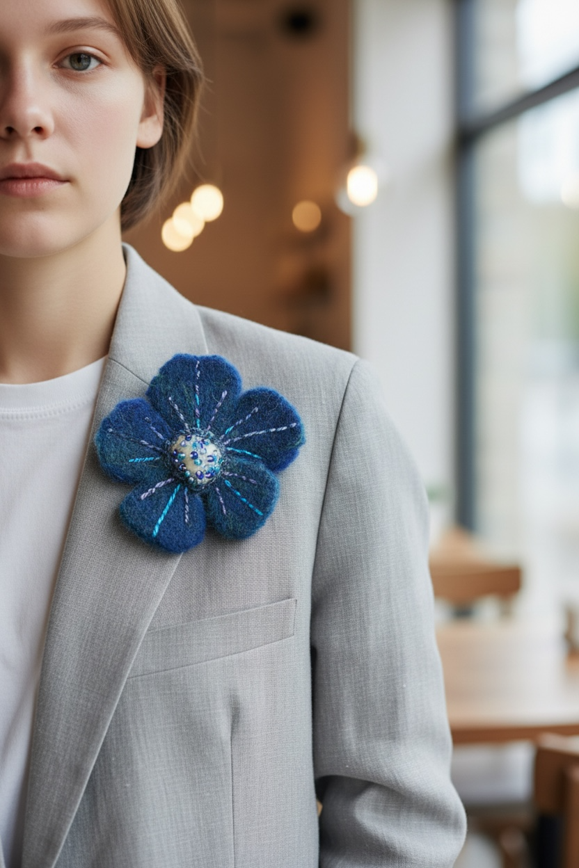 Beginners Flower Felt Workshop — Brooch or Hair Clip | Garstang Arts Centre & Colour Art Jewellery Studio