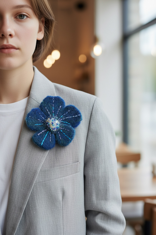 Beginners Flower Felt Workshop — Brooch or Hair Clip | Garstang Arts Centre & Colour Art Jewellery Studio